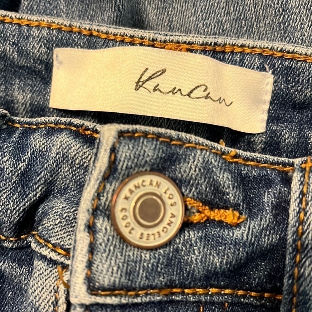 KanCan Busted Knee, Destroyed Stretch Denim Skinny Jeans, 3/25, KC5056M - Picture 3 of 10